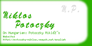 miklos potoczky business card